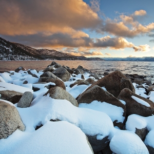 Winter Sunset at Lake Tahoe: NV