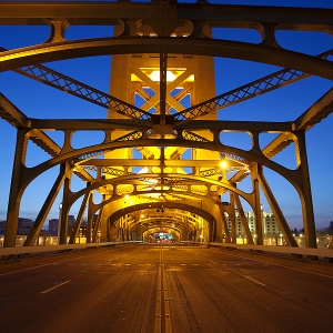 Tower Bridge Aglow: Sacramento, CA