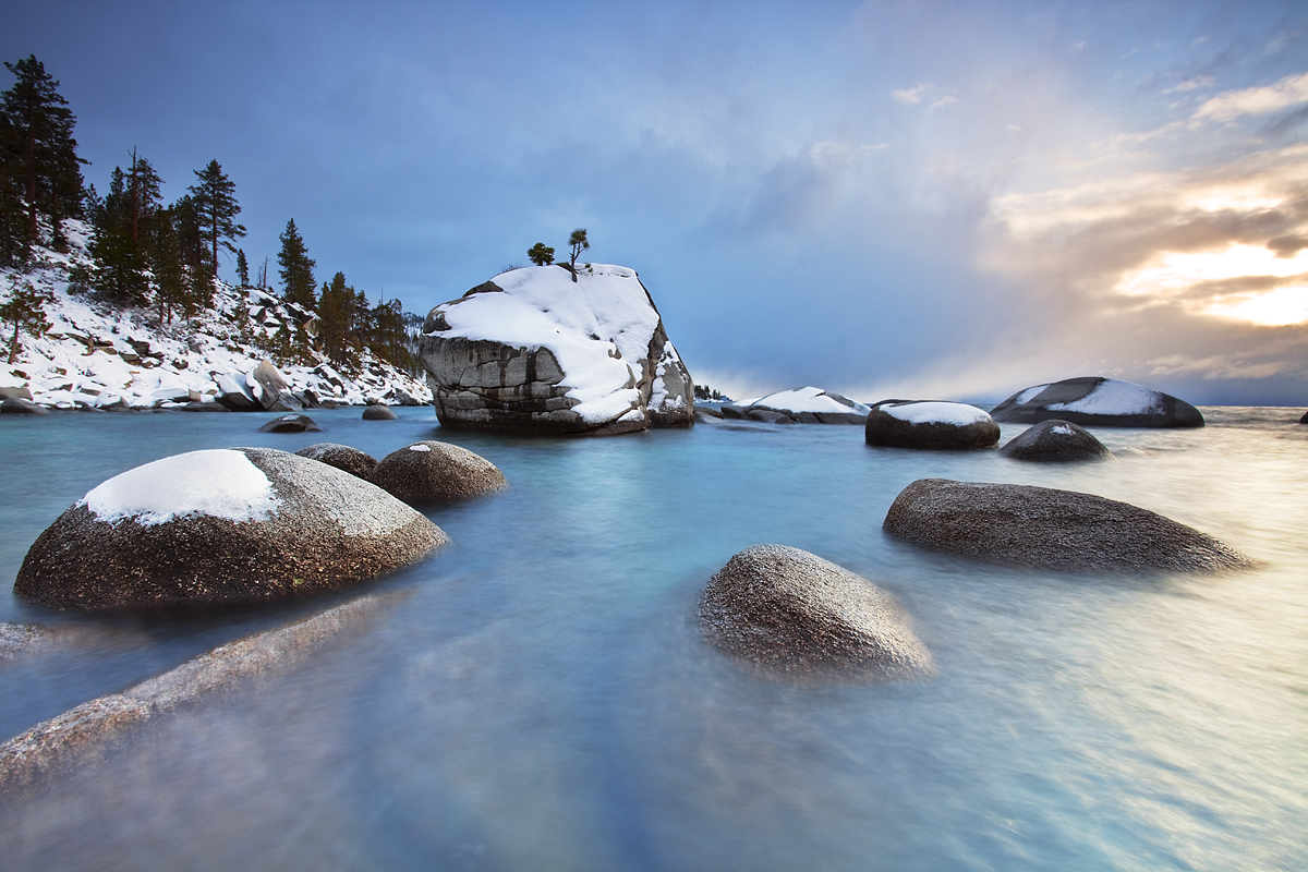 Winter on Bonsai Rock:  Lake Tahoe, NV