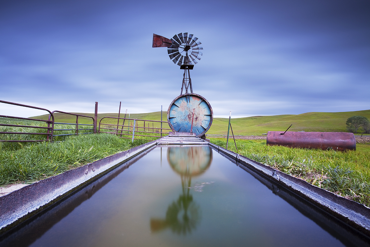 Windmill Water Trough:  CA