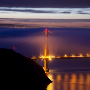 Engulfed in Fog:  Golden Gate Bridge, CA